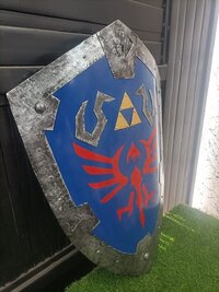 Medieval Steel Shield Legend of Zelda Hylian Shield Ocarina of Time Steel Plated