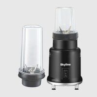 Skyline 500w Nutri Mixer Grinder Blender Smoothie Maker | 2 Jars - Color: Black And Silver