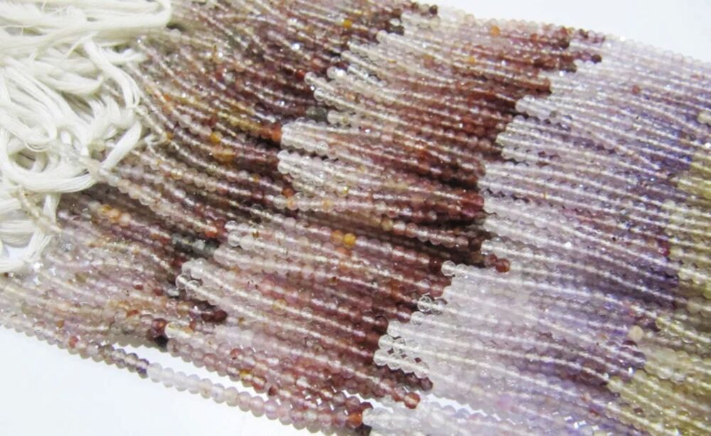 Natural Multi Rutilated Quartz 2.5 To 3mm Beads