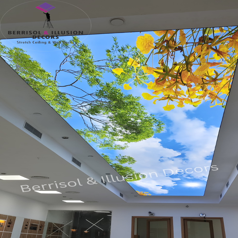 Wave Shape Stretch Ceiling - Pattern: Plain