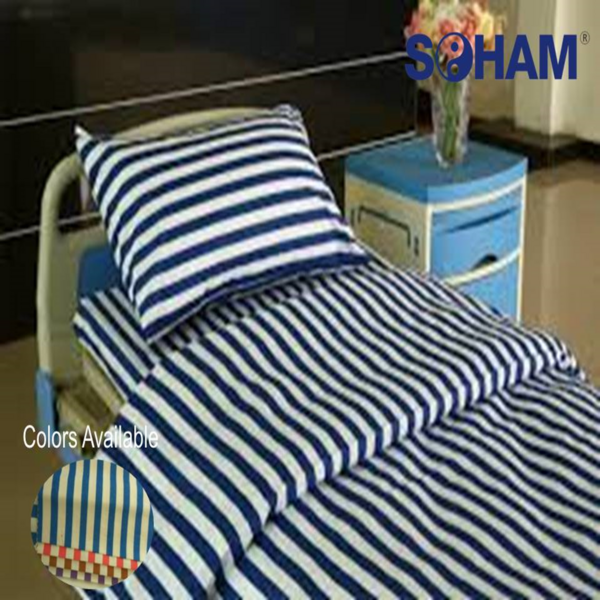 PR-1006 - 100% Combed Cotton, 90x60 inches, Candy Stripe Pattern | Soft and Durable, Shrink-Resistant, Ideal for Healthcare Settings