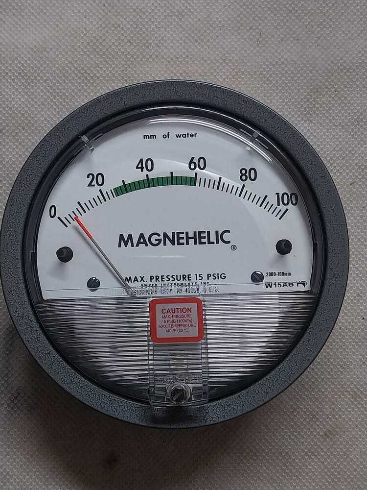 Industry Leaders Supplier Dwyer Magnehelic Differential Pressure Gauge Modal 2000-100 Mm-g Range 0-100 Mm- Green