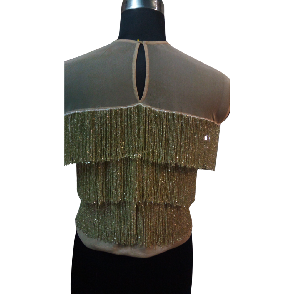 Women Hand Beaded Fringe Tops