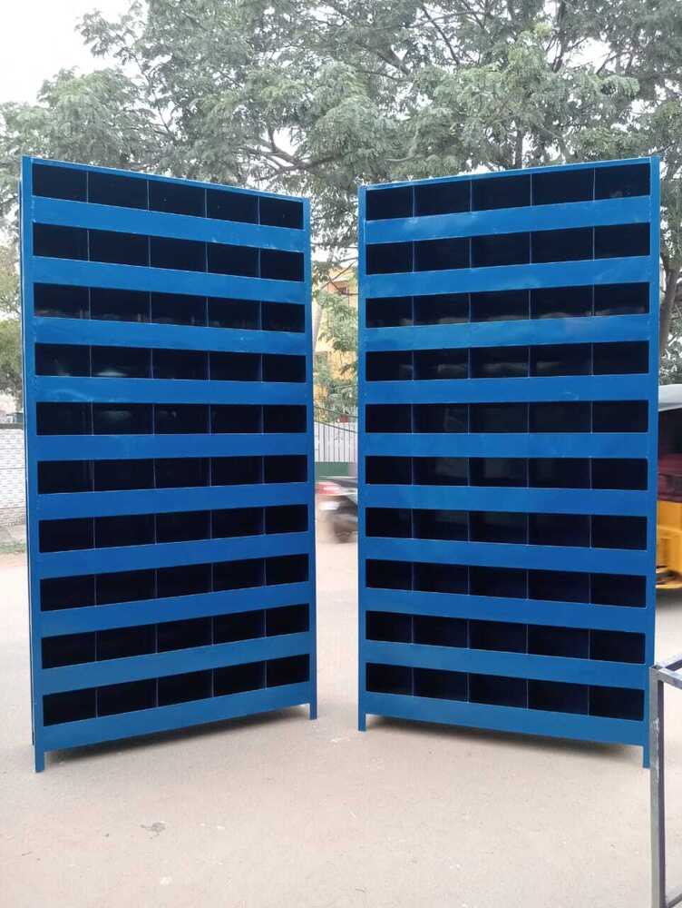 Pigeon Hole Rack - Mild Steel, Customized Dimensions | Commercial Industrial Storage Solution for Automobile Spares and PVC Pipe Fittings