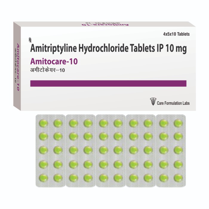 Amitriptyline Hydrochloride IP 10 mg