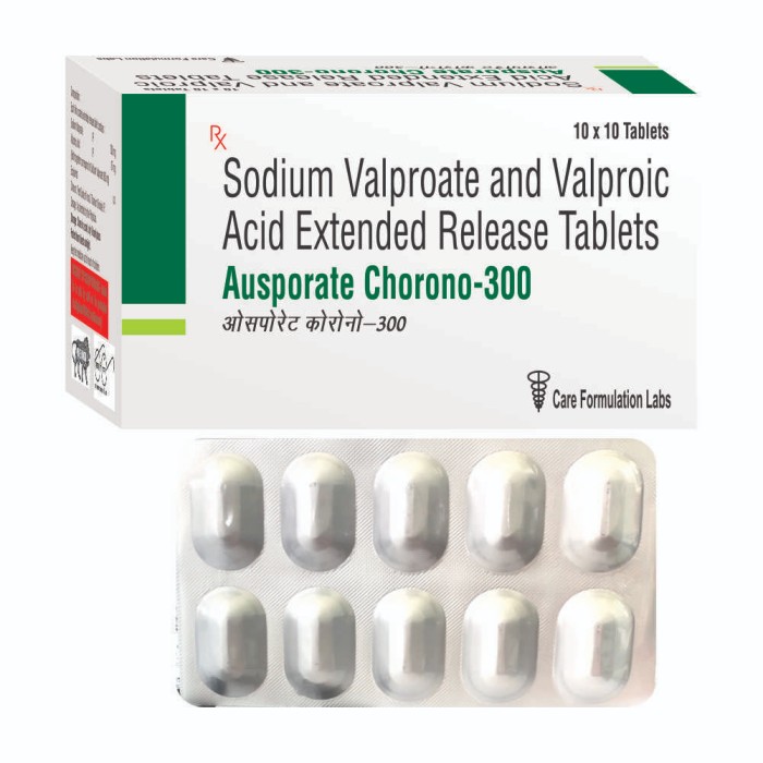 Sodium Valproate IP 200 mg Valproic Acid IP 87 mg (Both together Correspond Sodium Valproate 300 mg) Extended Release tablet