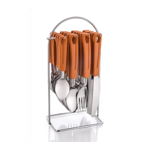 S S Cutlery Set Flora Wire Stand - Color: Multi Color