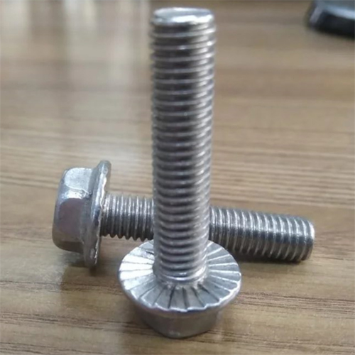 M6 6 Mm Stainless Steel Hex Flange Bolt - Color: Silver