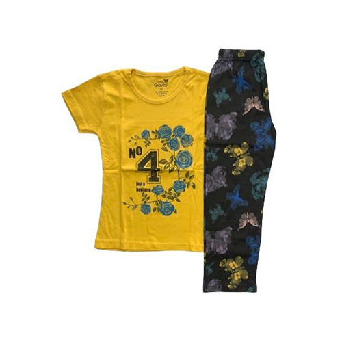 Girls Printed Night Wear Set - Color: Different Available