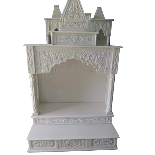 Carved Pure White Marble Temple