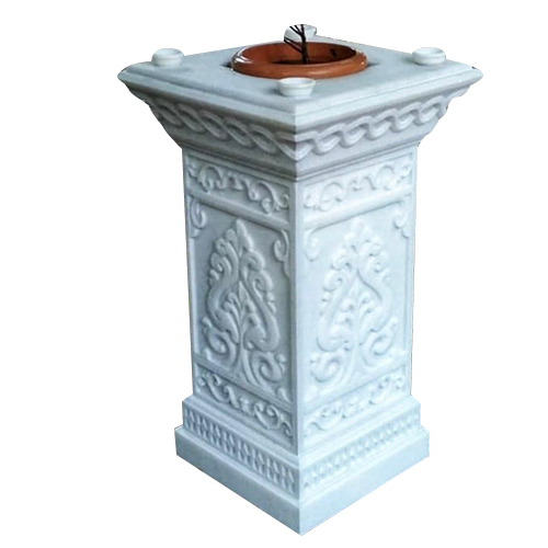 Stone Tulsi Pot - Color: White