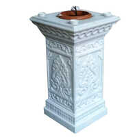 Stone Tulsi Pot - Color: White