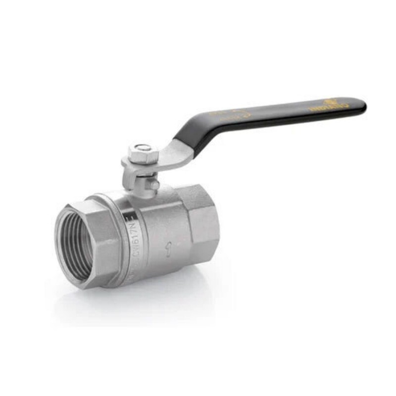 Indiano Forged Brass Ball Valve - Brass Material 1/2 Inch Port Size Silver Color | Medium Pressure Industrial WaterFlow Control