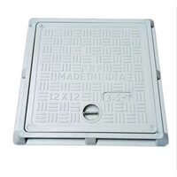 Frp Manhole Cover - 24 Inch Square, 5 Tonne Load Capacity, Locking Mechanism For Drainage Safety