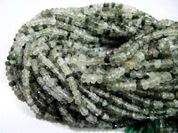 Natural Green Rutilated Quartz Beads