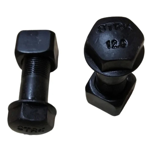 Track Shoe Bolt Nut - Color: Black