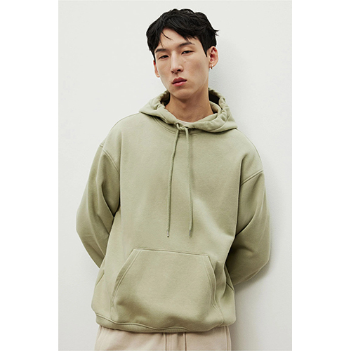 Pistachio Green Loose Fit Hoodie