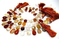 Natural Genuine Copper Rutilated Quartz Pear Shape Beads