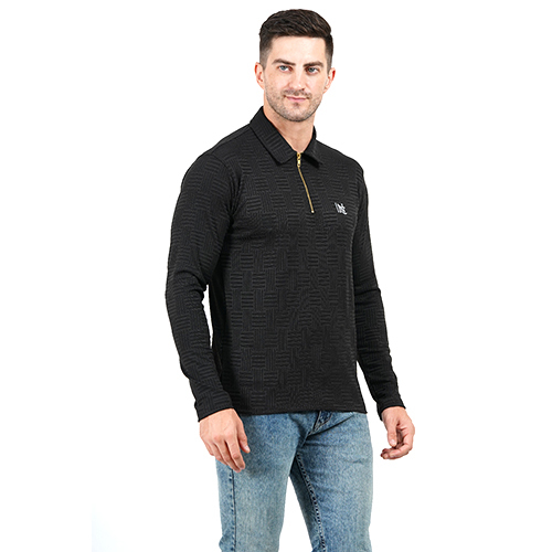 Mens Dark Grey Color Polo T Shirt