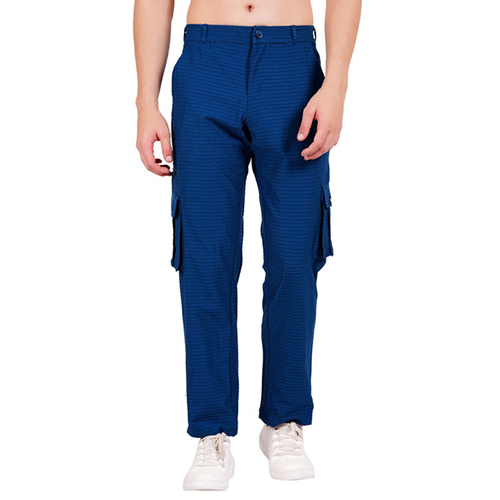 Mens Cargo Pant - Cotton, Sizes S To Xl, Teal Blue Color | Modern Design, Washable, Breathable, Versatile For Daily Wear