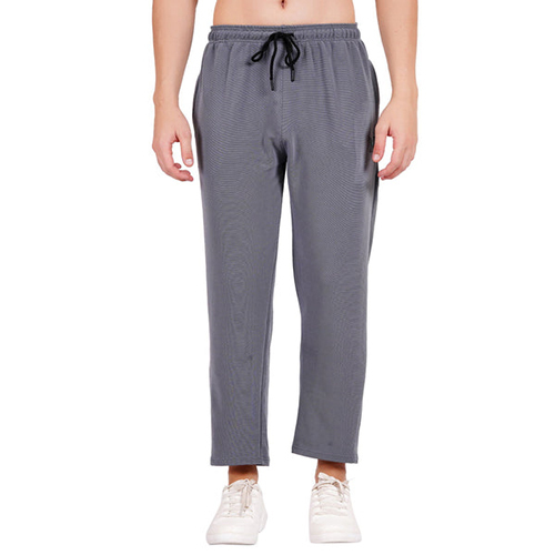 Men Grey Solid Regular Fit Lower
