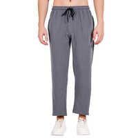 Men Grey Solid Regular Fit Lower