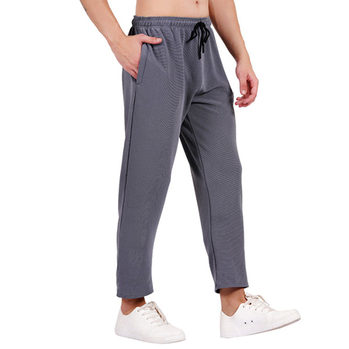 Men Grey Solid Regular Fit Lower