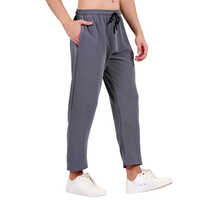 Men Grey Solid Regular Fit Lower