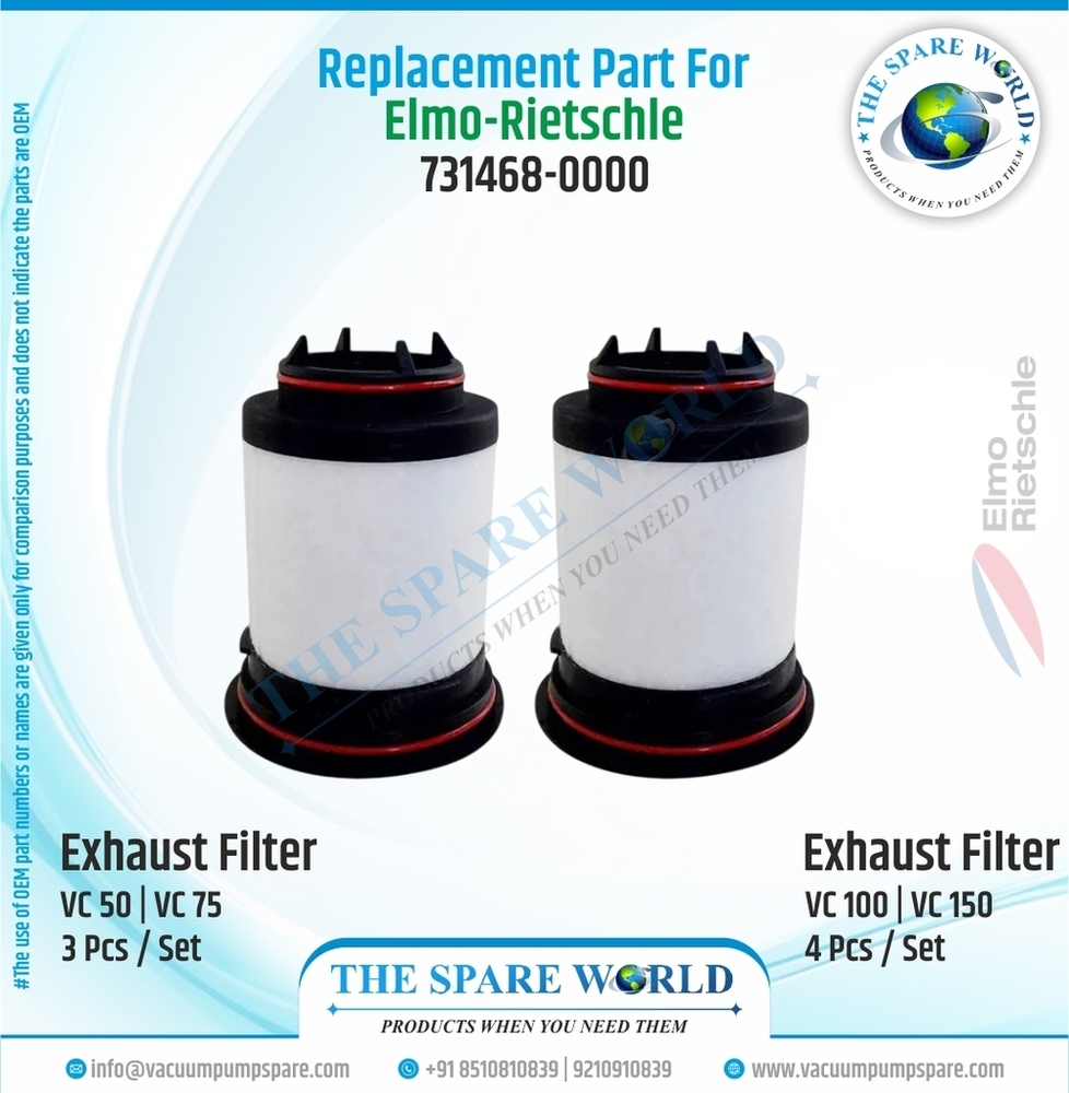 Exhaust Filter For Elmo Rietschle - VC-100 | 150 - 731468