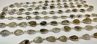 Top quality Natural Black Rutilated Quartz Pear shape 10x14mm to 15x20mm chain