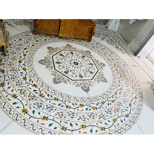 Marble Floor Inlay Marble - Size: As Per Requirement