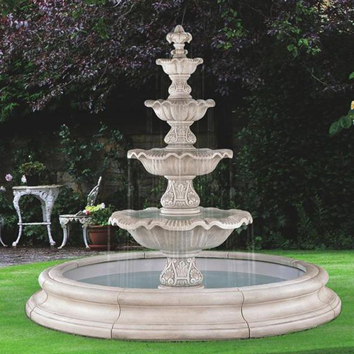 Marble Outdoor Fountain - Color: As Per Requirement