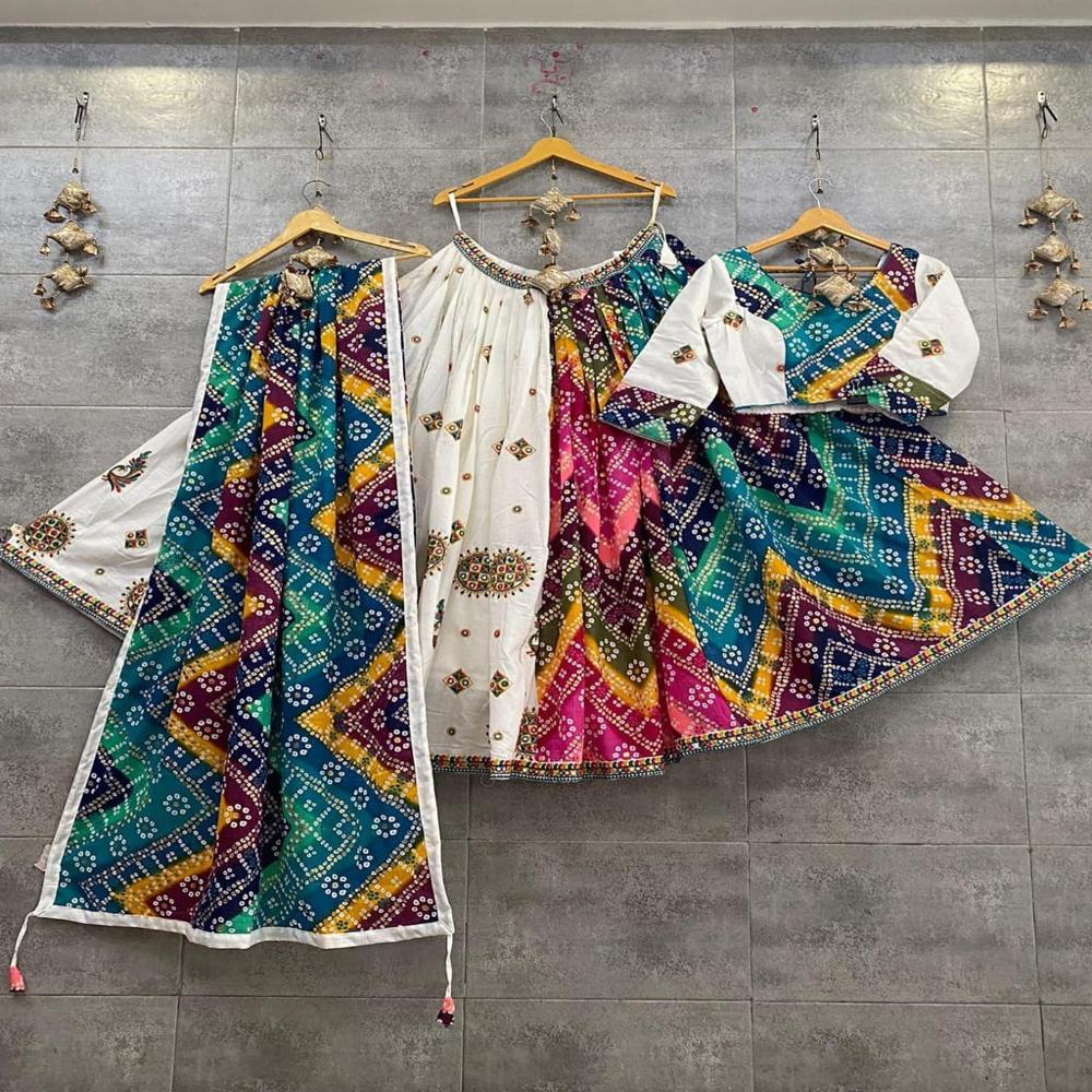 Digital Print Muslin Cotton Lehenga Choli