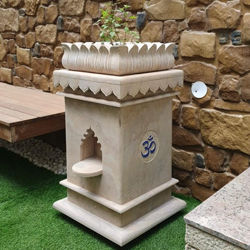 Red Stone Tulsi Pot
