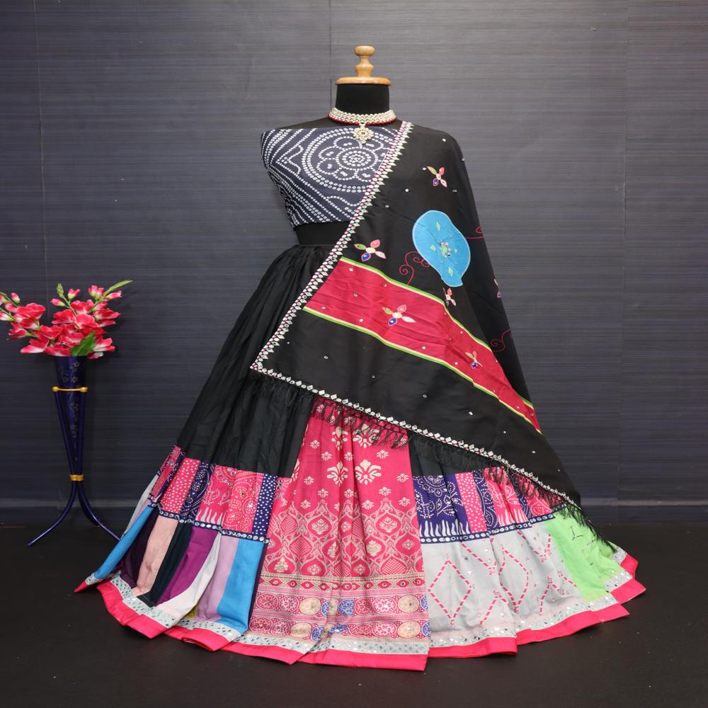 Digital Print Muslin Cotton Lehenga Choli