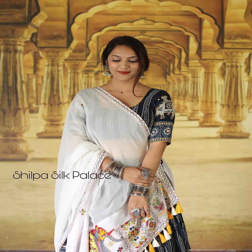 Digital Print Muslin Cotton Lehenga Choli