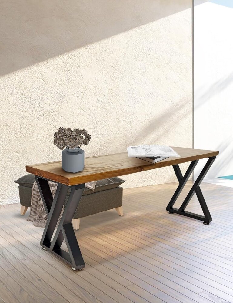 Black Dining Room Table Legs Bench Legs,Heavy Duty Office Legs for Table 2PCS