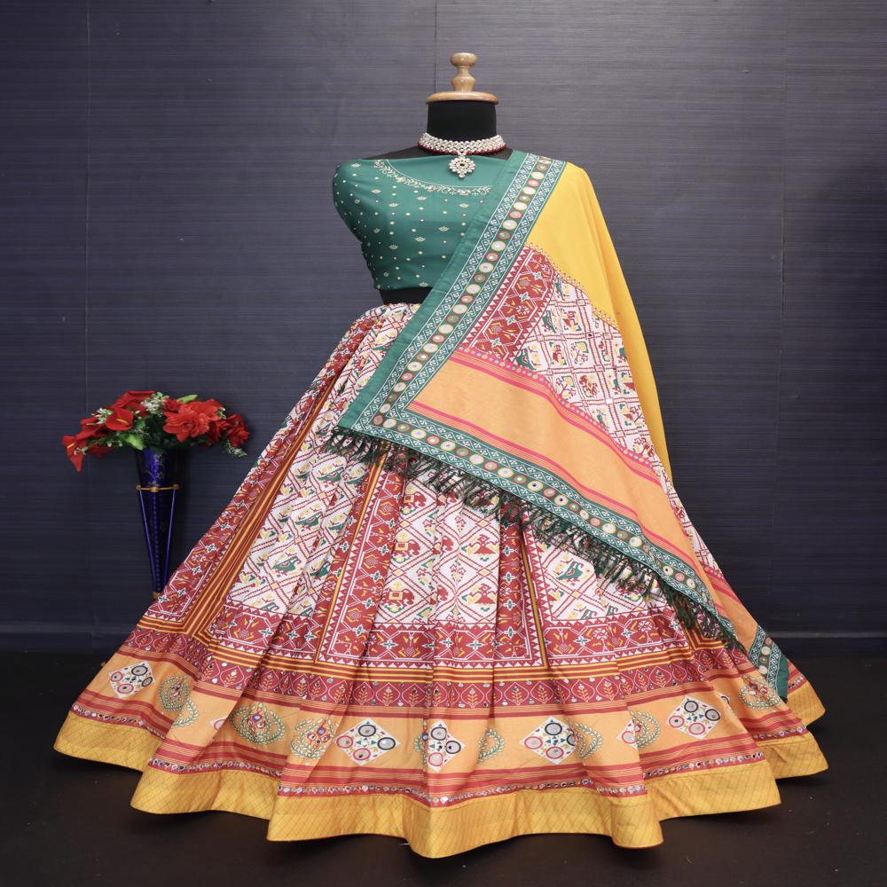 Digital Print Muslin Cotton Lehenga Choli