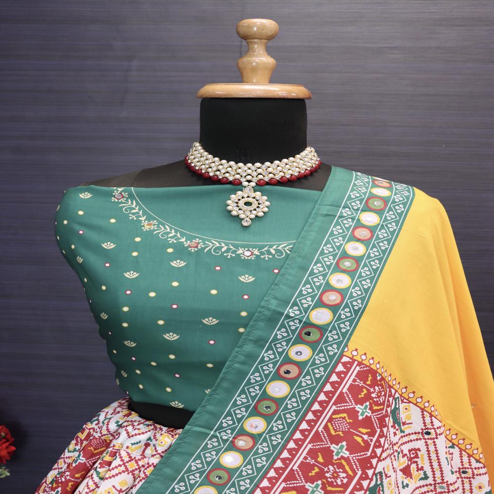 Digital Print Muslin Cotton Lehenga Choli