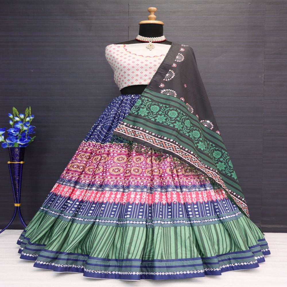 Digital Print Muslin Cotton Lehenga Choli