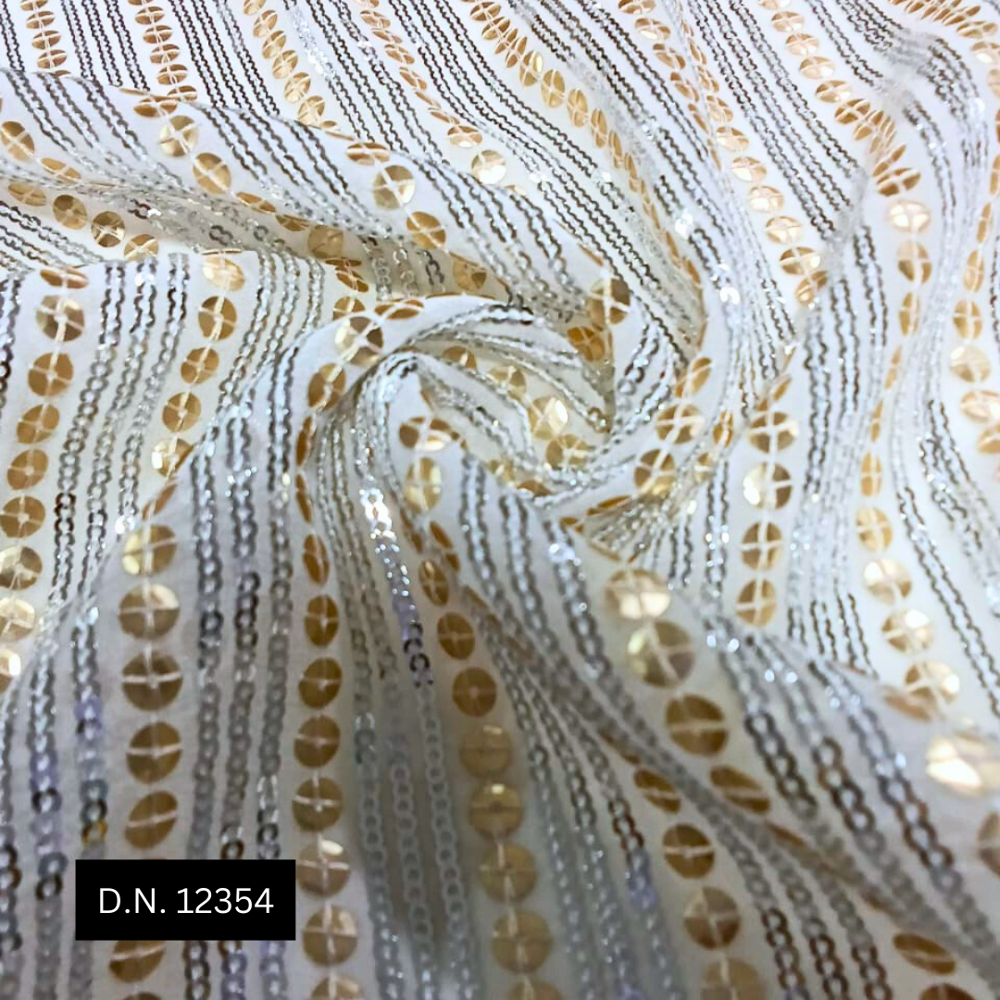 Beautiful Heavy Lining Sequin Embroidery Fabric
