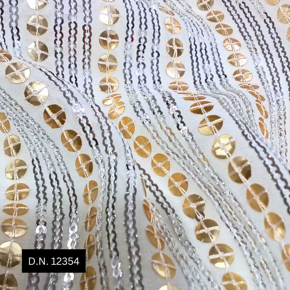 Beautiful Heavy Lining Sequin Embroidery Fabric