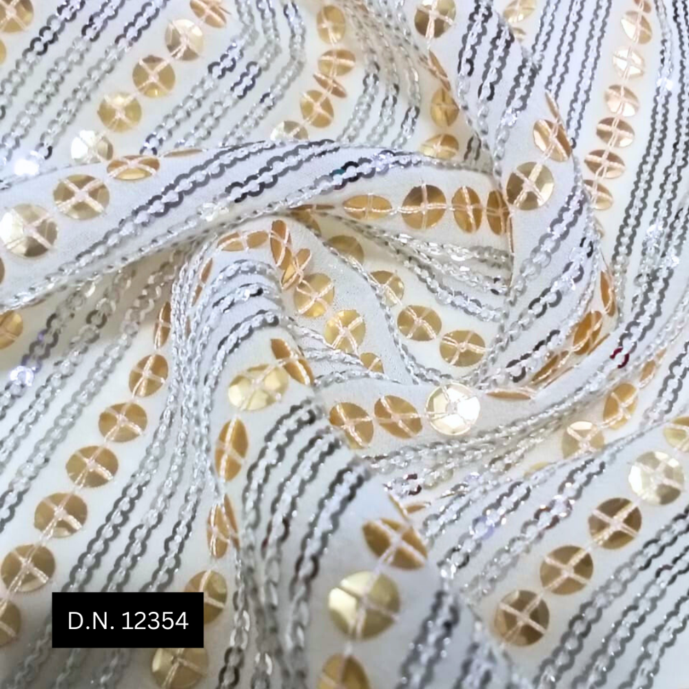 Beautiful Heavy Lining Sequin Embroidery Fabric