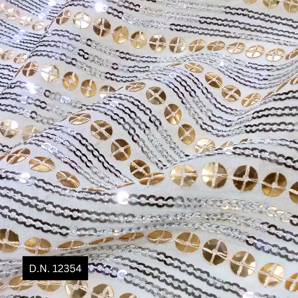 Beautiful Heavy Lining Sequin Embroidery Fabric