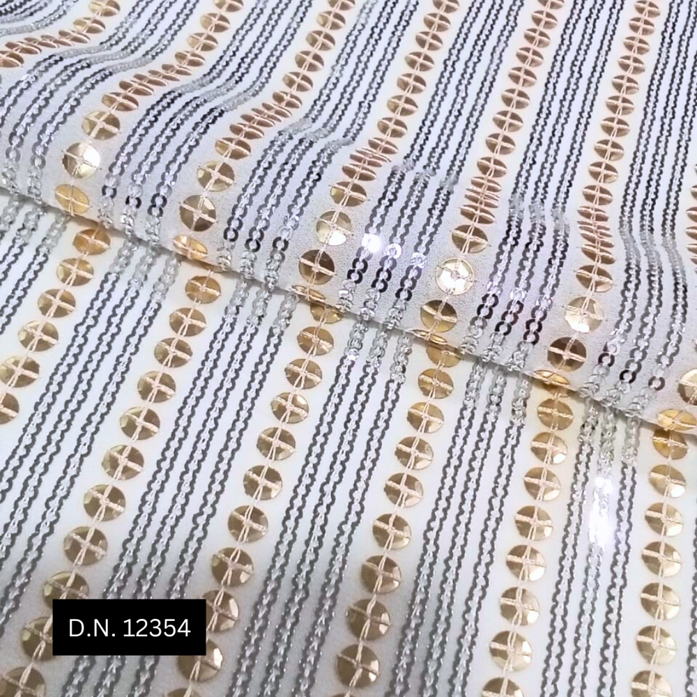 Beautiful Heavy Lining Sequin Embroidery Fabric