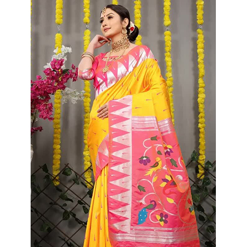 Designer Handloom Silk Saree - Color: Different Available