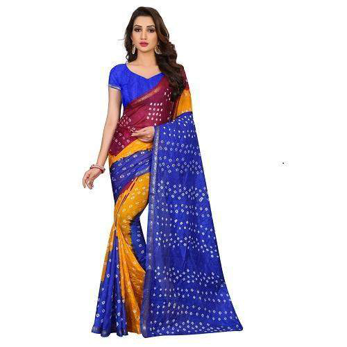 Multicolor Bandhani Saree - Color: Different Available