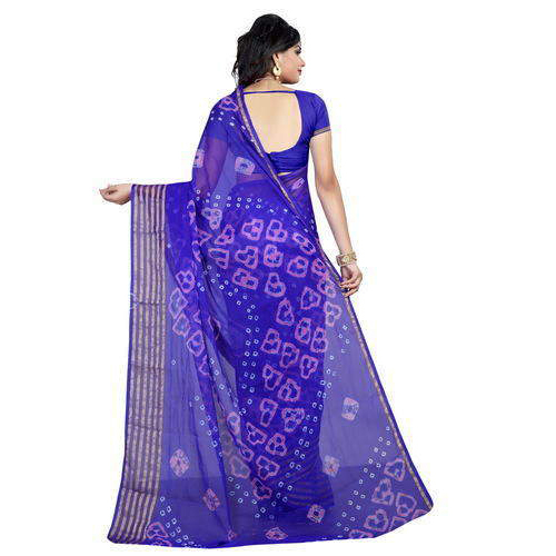Printed Casual Bandhani Cotton Saree
