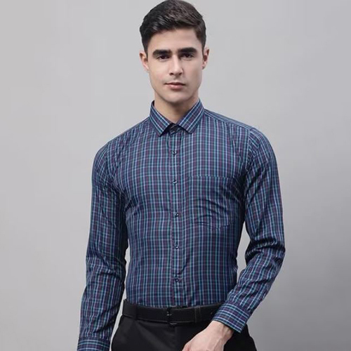 Mens Checked Polycotton Regular Fit Formal Shirt - Color: Different Available