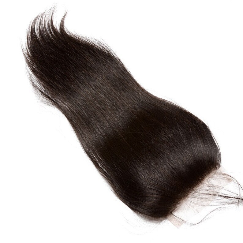 Natural Color Straight Transparent Lace Closure Hair
